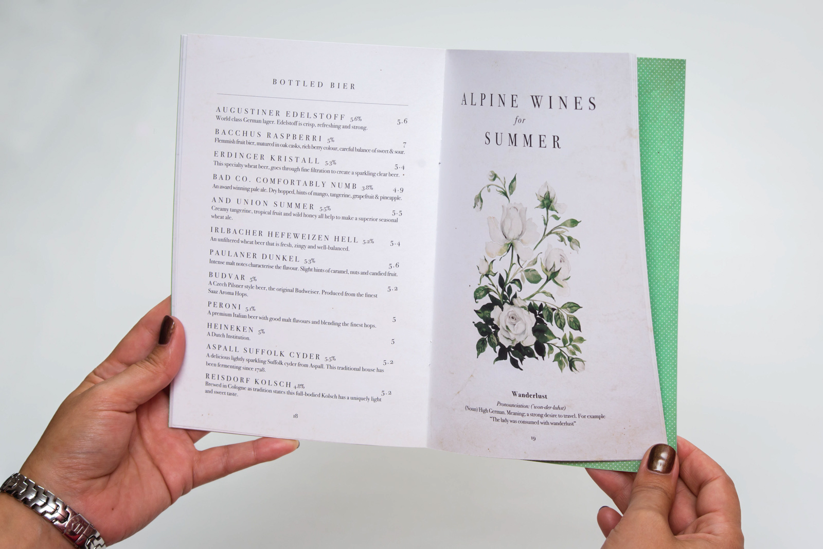 Menu's and Brochures